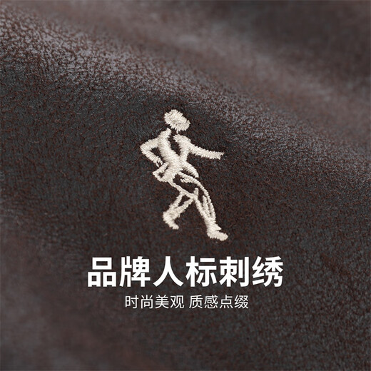 Dances with Wolves Polar Fleece Lapel Casual Jacket Men's 2025 Autumn and Winter New Suede Textured Loose Warm Jacket 1070 Coffee 303 2XL (185)