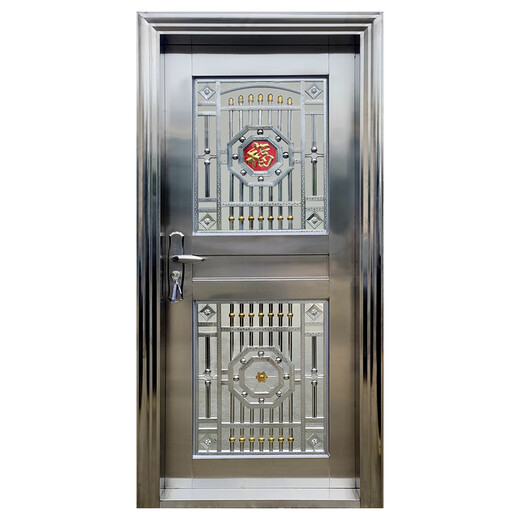 304不锈钢门单门大门室外豪华防盗家用农村进户阳台玻璃入户门每平方价格 单开01