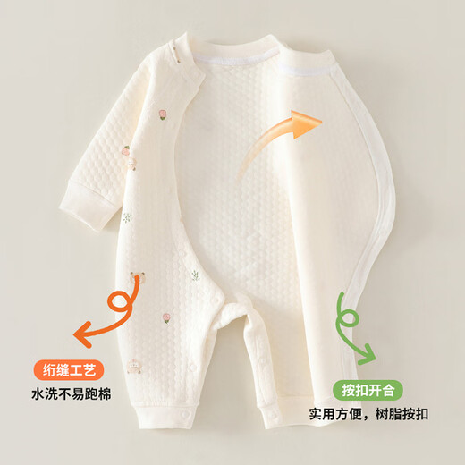 JOYNCLEON baby quilted jumpsuit, autumn and winter baby warm clothes, newborn air cotton pajamas Jlt200708