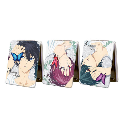 Genuine Guangu Galaxy Animation Free! Men's Swimming Club Peripheral Jewelry Mirror Cute Jewelry Cosmetic Mirror Nanase Haruka Model 6.2*8.5cm