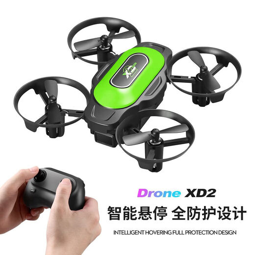 Mini drone, cuadricóptero 2.4G resistente a caídas y anticolisión, juguete para niños con control remoto de rotación y volteo de 360 ​​grados XD2mini drone - azul, caja de color exquisito + bolsa de accesorios + instrucciones 1 batería 1