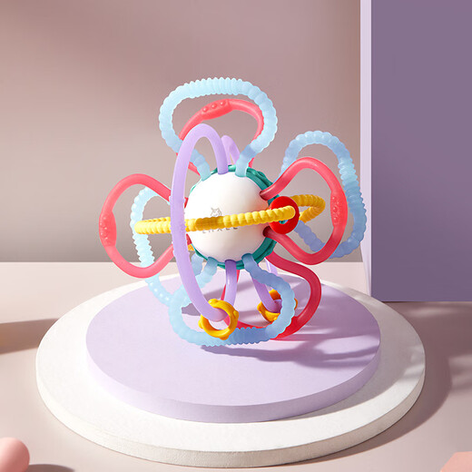 Manxi (EMXEE) Manhattan Ball Teeth Fixer Baby Teeth Molars Hand Ball Chewable Toy Food Grade Silicone Anti-eating Hand Artifact 2.0 Manhattan Hand Ball Liquid Silicone