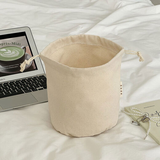 Yusenyi Women's Bucket Beam Storage Bag Large Capacity Round Bottom Debris Dustproof Cylinder Bag Middle Bag Bean Paste Green Medium Size Diameter 18