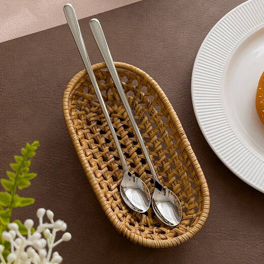 Fantasy household stainless steel long-handled spoon coffee stirring spoon light luxury dessert spoon cocktail mixing stick Nordic long-handled spoon long-handled mixing spoon 1 pack