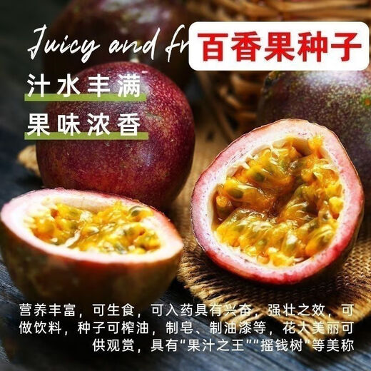 Premium Passion Fruit Seeds Passion Fruit Seeds Original Balcony Garden Fruit Southern Passion Fruit Seeds Selection Passion Fruit Seeds 1 pack of about 50 capsules