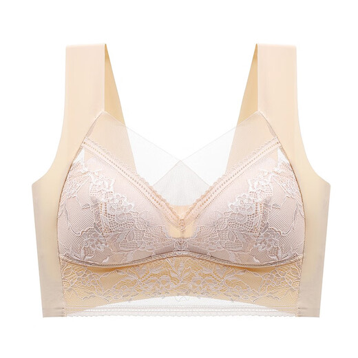 Chuangyan 2 pièces Soutien-gorge de sport sans couture pour femme, bonnet fixe, sans rebords, beau soutien-gorge fin style gilet, emballage boîte cadeau, bleu foncé + couleur de peau (2 pièces) 2XL recommandé 116-130Jin Jin équivaut à 0,5 kg