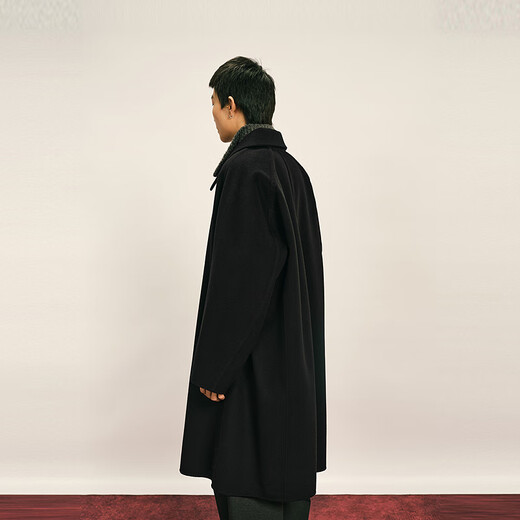 Sketch Men's 2025 Winter New Lapel Woolen Coat Raglan Sleeves 9PA813590 001 Black M