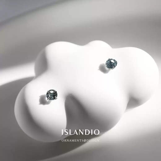 ISLANDIO natural tanzanite 3mm sapphire earrings London blue topaz mini sterling silver earrings for women Tanzanite 3mm | silver pair