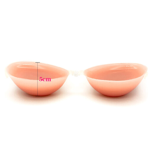 Flat chest enlargement invisible breast patch 5cm thickened silicone breast patch Southeast Asia flat chest small breast invisible 3CM front button black palm 4XL A size naked clothing free shoulder strap