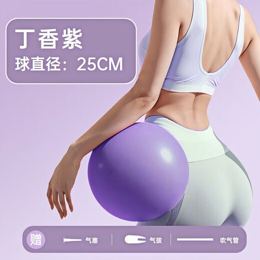 Yuanzu Yoga Ball Thickened Pilates Small Ball Pelvic Floor Muscle Training Postpartum Repair Core Shaping Fitness Ball Yu Jia Equipment Smoked Purple Free Pump Set