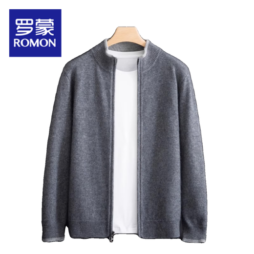 Romon (Romon) Automne et hiver Velvet Pull en veilat Cardigan Mente à demi-coulé à glissière Hrospied Veste de pull épaissie pure. Top tricot en laine bleu marine xl 130-150jin [Jin est égal à 0,5 kg]