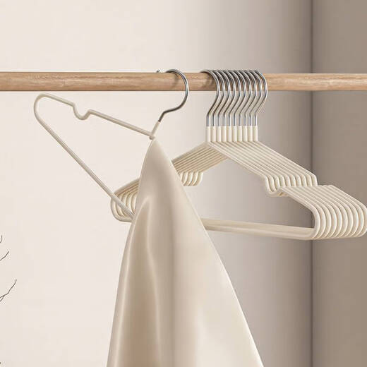 Forty Thousand Kilometers Clothes Rack Home Clothes Hanger Anti-slip Seamless Clothes Drying Rack Clothes Rack Coat Support Dry and Wet Use 20 Count White