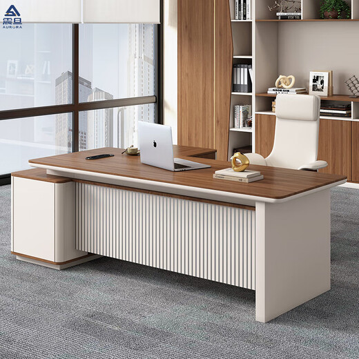 AURORA boss desk office desk simple modern executive desk high-end office furniture leadership desk and chair combination 2.4 meters boss desk