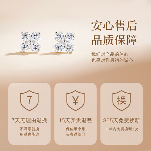 GLTEN four-leaf clover 999 sterling silver earrings women's earrings 2025 new earrings birthday commemorative gift for girlfriend and wife