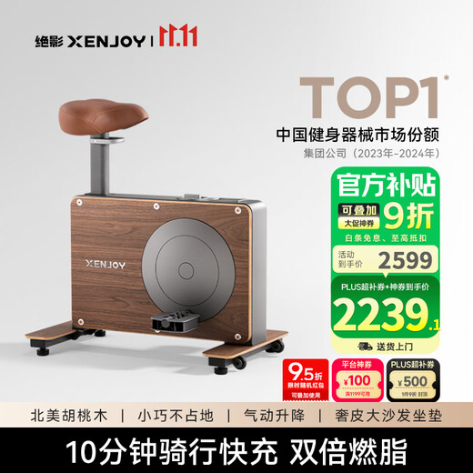 绝影小木马动感单车家用款室内自行车智能健身器材有氧骑行XJ-XS30B2