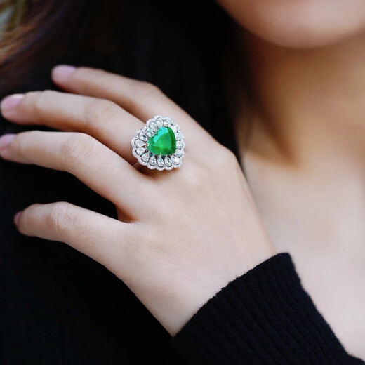 ROYALPICK emerald ring 2.54 carat necklace pendant dual-purpose diamond 18K gold collection gift for wife