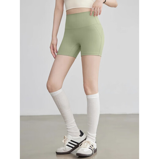 Youyou Yoga Shorts High Waist Hip-lifting Running Sports Cycling Pants Pilates Fitness Pants J24302XY1T Black L