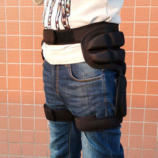 OUOETY roller skating butt pad, children's roller skating butt pads, adult thickened anti-fall pants, figure skating ski protective gear, skateboard, children's black (height 0.9-1.25 meters), one size fits all