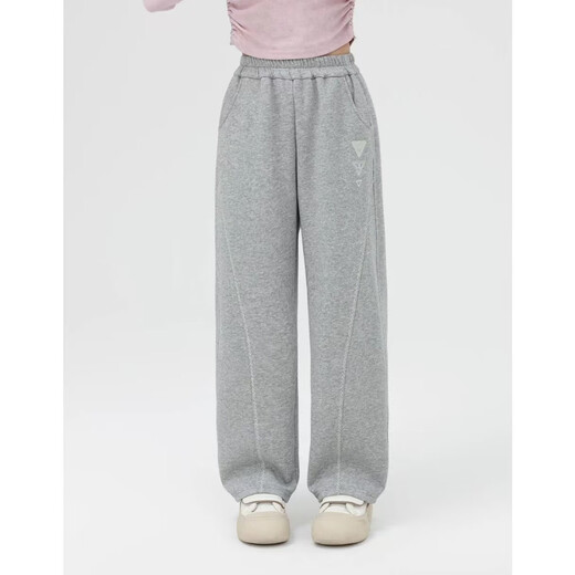 Nickybaby Girls 'Sportshosen Frühling und Herbst Kinder 2025 Neue Grenzausgabe Bananenhose mittelgroße Kinder gerade weit mit weit verdeckte Hose 15280 Gelb 130 cm