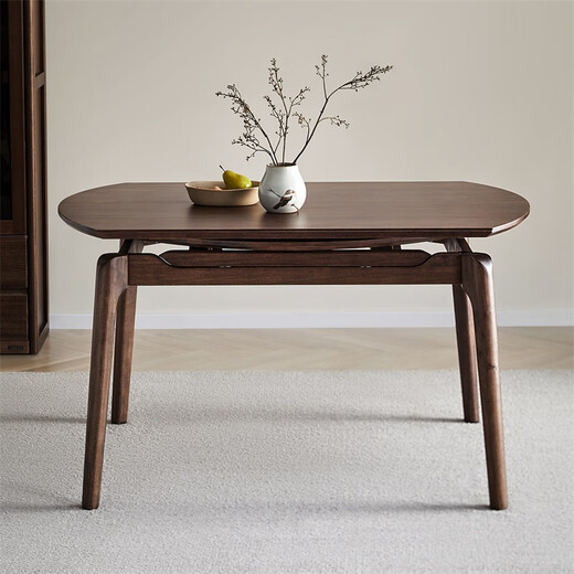 Quanyou Home New Chinese-style solid wood dining table folding retractable guest restaurant home multi-functional dining table new style