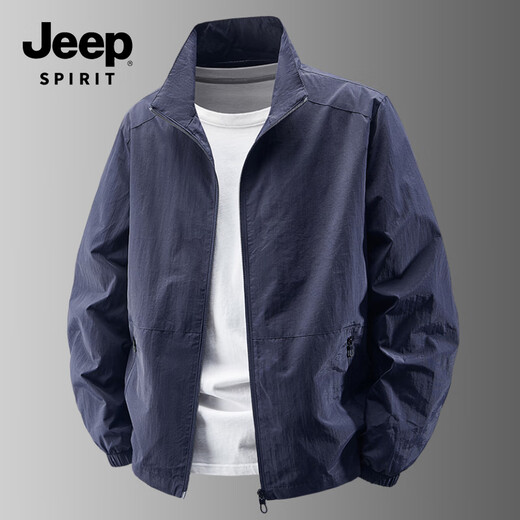 JEEP SPIRIT Jacket Men's Light Business Jacket Men's Casual Versatile Outerwear Men's 2499 Dark Gray XL