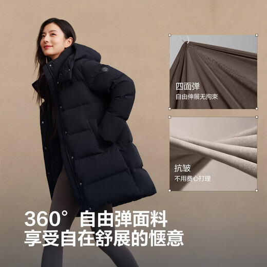 Bosideng 25 Years Down Jacket Women's Winter 90 Down Thick Removable Hat Slim Medium Long Casual Versatile Jacket