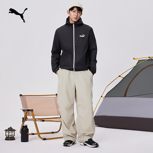 PUMA windproof and water-repellent outdoor sports jacket men's new autumn casual jacket top 849462 black-01 XL (185/104A)