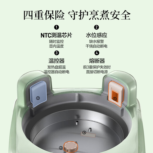 Beiding (Buydeem) health kettle all-glass kettle self-operated multi-functional stew kettle teapot all-in-one office home thermostatic kettle electric kettle 1.2L FK571 small goose yellow + tea basket