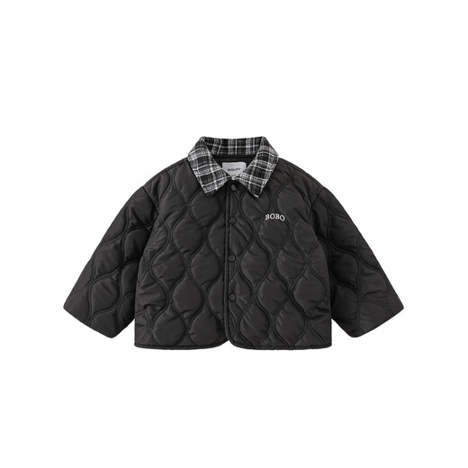 INSBOBO Children's Cotton Clothes 2025 New Boys' Thickened Winter Jackets Baby Fashionable Outing Autumn and Winter Cotton Jackets Black 120