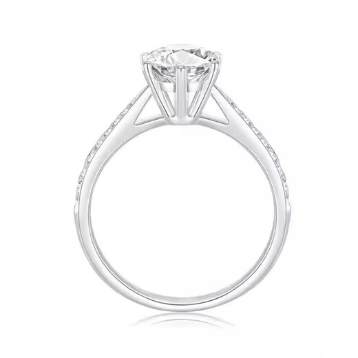 I Do platinum pt950 diamond ring 1 carat micro-set six-claw cultivated diamond proposal wedding ring gift for girlfriend and wife micro-set six-claw 50-point diamond size 9