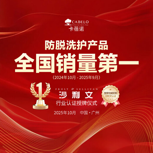 CABELO imported from Japan, anti-hair loss and hair growth strengthening shampoo 350ml, silicone-free, strengthens roots and hair, purifies scalp