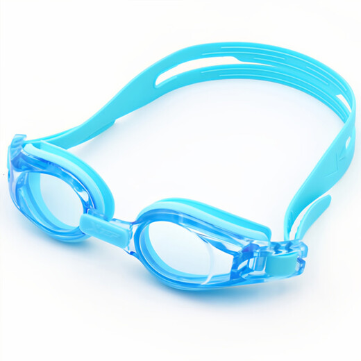 Xtep swimming goggles for boys and girls, high-definition, soft, comfortable, anti-fog, professional swimming training cap set, white swimming cap + blue small frame swimming goggles, one size fits all