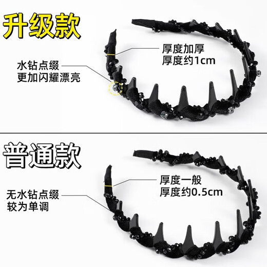 Louis Princesse de Paris hairband for women 2025 new daily wear hairpin fluffy high headband headband light luxury with diamond beads 1 piece