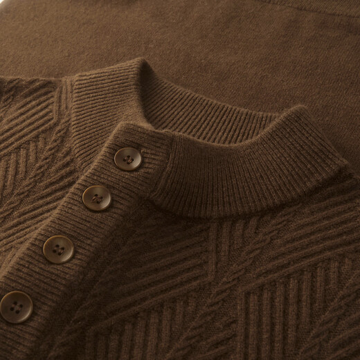 Judger 440g heavyweight 100% wool Judger men's pure wool sweater 2025 autumn and winter half-high Henry neck sweater