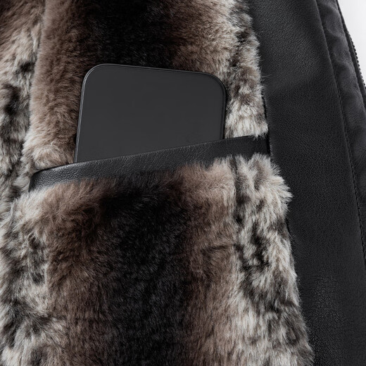 Winter leather jacket for middle-aged and elderly men with velvet and thickened cold and warm leather jacket for middle-age brown 2XL 185_Recommendation 135-155Jin Jin is equal to 0.5 kg