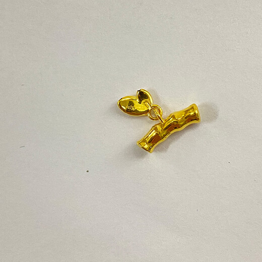 18K Gold Pendant Bamboo Accessories Color Gold Pendant Clavicle Chain Pendant DIY Accessories 18K Gold Bamboo Accessories