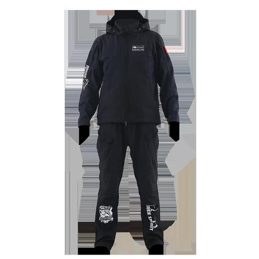 Camel (CAMEL) fishing suit men's three-in-one Luya waterproof jacket plus velvet and thickened to keep warm outdoor customizable fishing suit 8888 three-in-one black top New shopkeeper M suitable for 120 Jin Jin equal to 0.5 kg or less