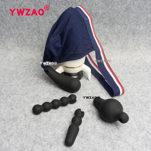 YWZAO special men's underwear sexy thong butt plug underwear combination extremely tempting to go out royal blue N18 fingertip (silicone) inch 28-32