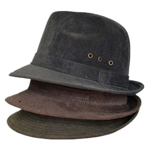 啄木鸟帽子男春夏礼帽时尚英伦爵士帽咖色黑色潮流复古灯芯绒高端 四季款栗色 H条绒 S(56cm)