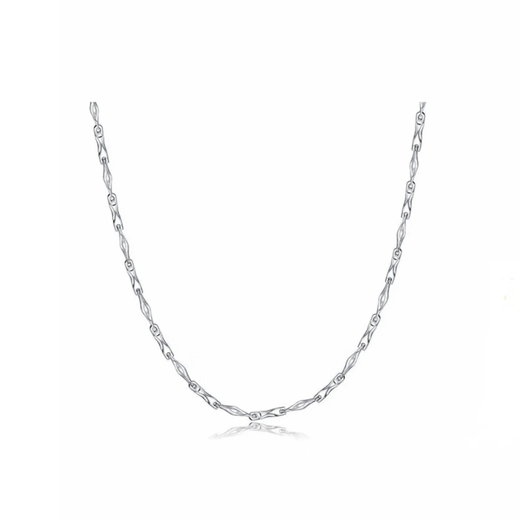 Yuanbao chain full silver necklace men's solid clavicle chain S999 sterling silver birthday gift for boyfriend and husband's birthday Yuanbao chain length 50cm 20g original gift box