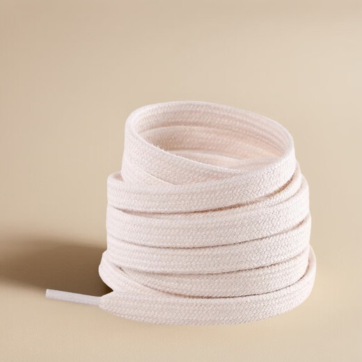 Classic shoelaces suitable for Tiger Onitsuka Tiger men Arthur moral training samba pure cotton flat women's black and white beige 1 pair (beige) retro classic 120cm