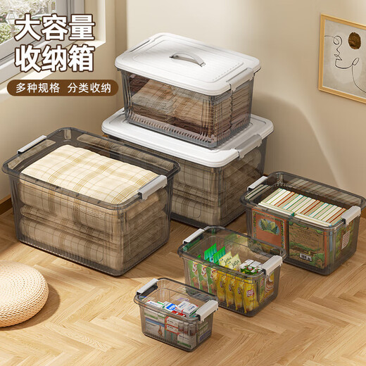 Storage box transparent dust-proof and mildew-proof finishing box dormitory home quilt clothing storage box huge size large capacity extra large size - three pack buy one get two free