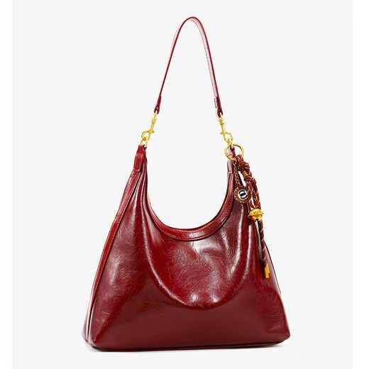 VQGT New Year Red Wedding Bag Women's Valentine's Day Bridal Bag Atmosphere Daily Use Armpit Bag Crossbody Bag Tote Bag Burgundy Red Send Exquisite Bouquet + Silk Scarf + Ornaments