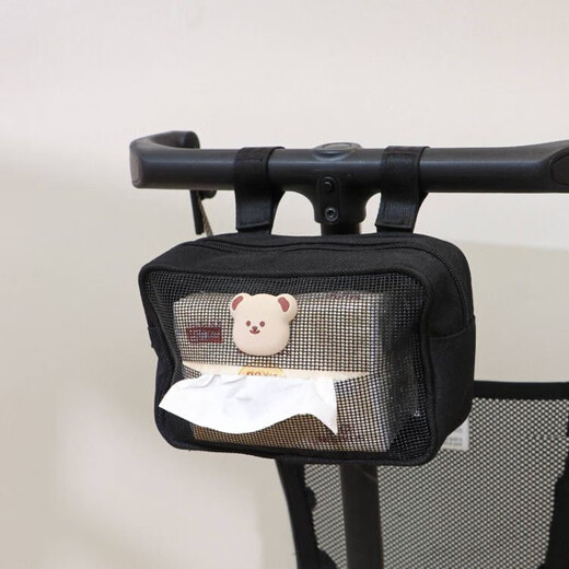 Purchase products Baby hanging bag, baby walking storage bag, stroller tissue bag, diaper strap, black bear tissue bag