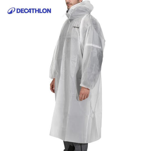 Decathlon fishing folding raincoat for adults transparent long full body waterproof portable men and women outdoor non-disposable-1803104