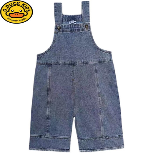 Детские комбинезоны G.duck, новинка 2024 года, весенне-осенние повседневные джинсы для девочек, детские свободные штаны, модные синие джинсовые комбинезоны в корейском стиле, 90 см