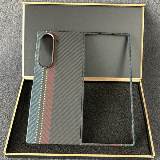 Samsung (SAMSUNG) original quality, suitable for the new Samsung Zfoldable6 Kevlar mobile phone case, magnetic all-inclusive folding, titanium blue steel ring, fine hole magnetic back cover, Samsung Galaxy_Z_Fold_6