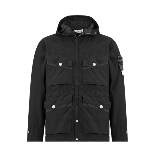 STONE ISLAND 25 autumn and winter outdoor travel men's short parka coat black M