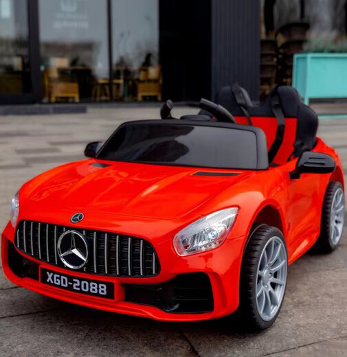 SO ACAI children's electric car baby four-wheel remote control car male and female baby can sit on a person rechargeable toy car children's battery car red single drive + no remote control