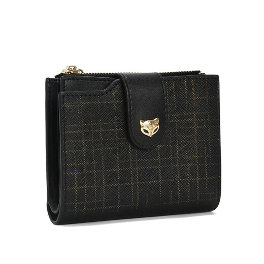 Golden Fox (FOXER) cowhide women's wallet large capacity short card holder wallet wallet clutch bag light luxury girlfriend birthday gift